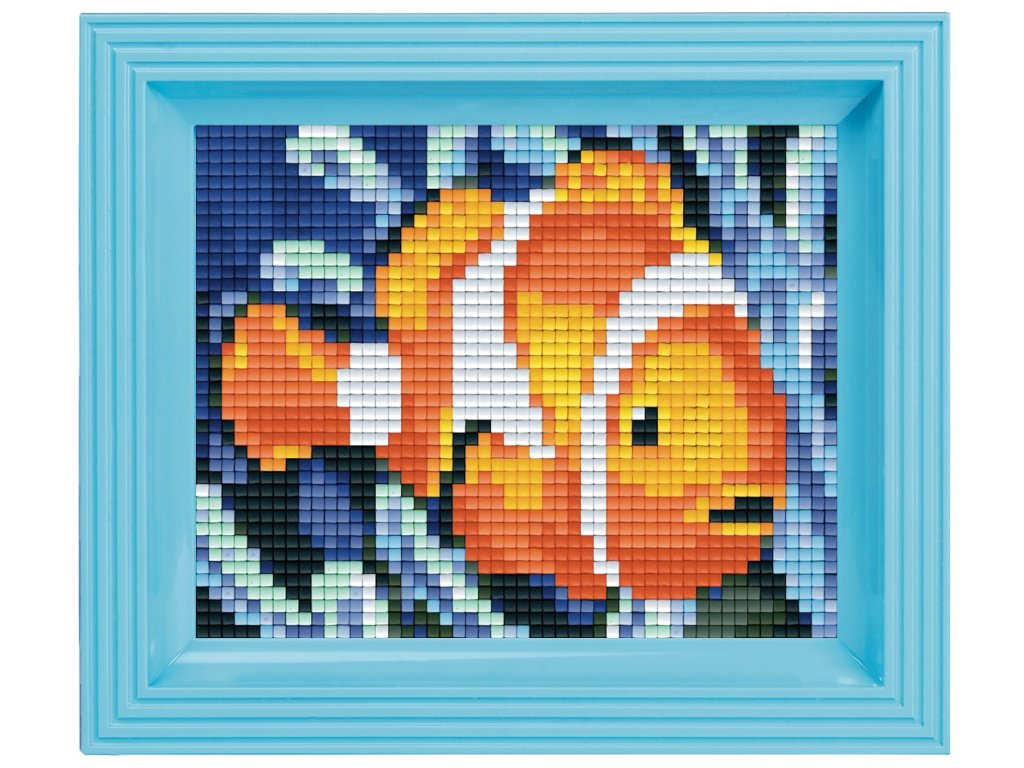 1669 obrazek s rameckem 23 barev klaun